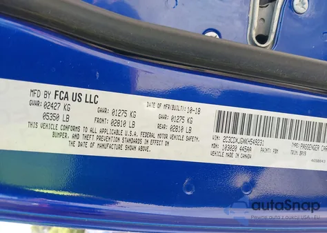 2019 Dodge Charger Sxt Awd из США, поврежденный, VIN 2C3CDXJGXKH549231